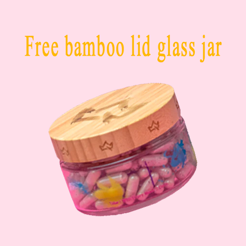 Free bamboo lid glass jar